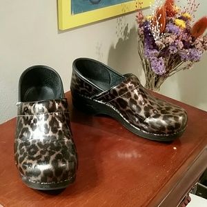 Leopard Print Dansko Clogs
